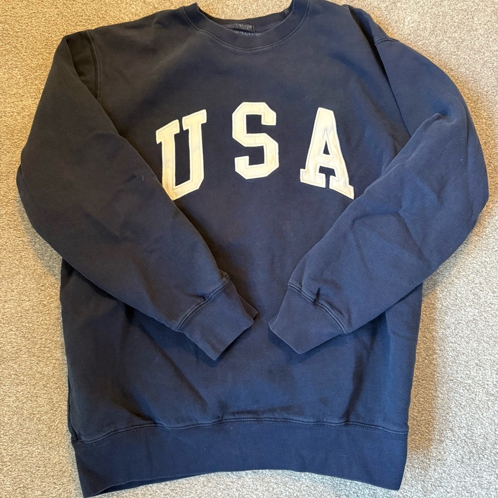 Brandy Melville Navy Blue USA Sweatshirt